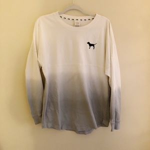 PINK White and Gray Ombré long sleeve